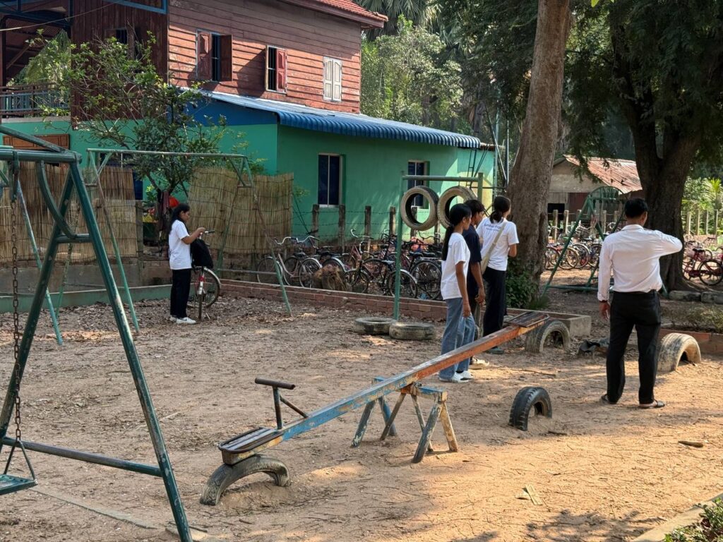 The completed playground at Phum Steung Primary School